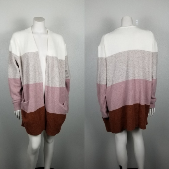 Madewell Ryder Neopolitan Stripe Merino Wool/Alpaca Blend Cardigan Sweater Sz XL - Picture 7 of 16